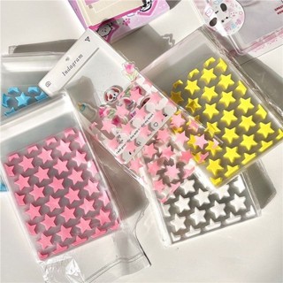 50 ชิ้น ถุงซีลดาว ถุงโหลดด้านบน ถุงโฟโต้การ์ด ถุงบรรจุภัณฑ์ …