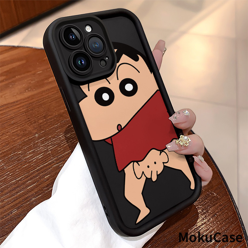 เคสไอโฟน 15/14/13/12/11 Pro max สำหรับผู้ชาย น่ารัก crayon shin-chan soft Compatible Case iPhone 11,12,13,14,15,16,11PM,12PM,13PM,14PM,15PM,16PM,16Plus,X/Xs, XR,7 +,8Plus