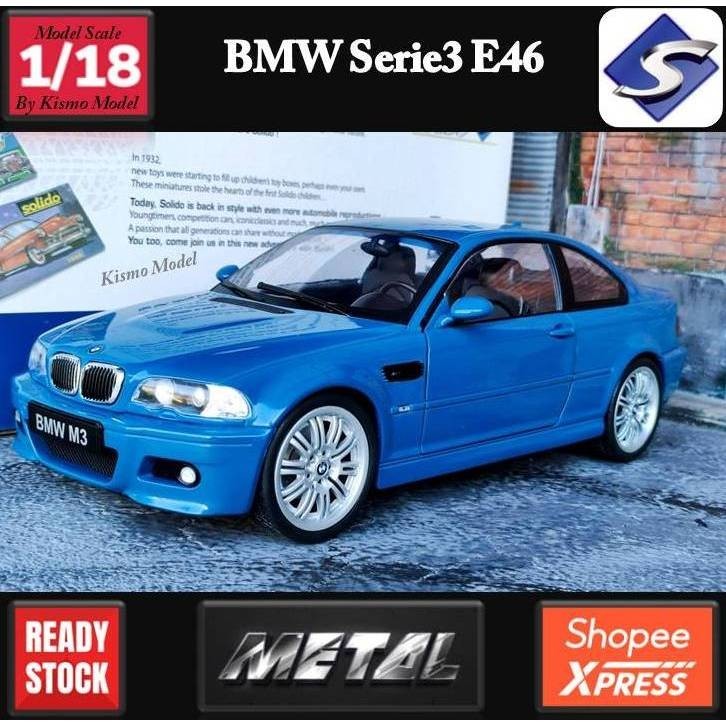 โมเดลจิ๋ว โมเดลรถE46 BMW E46 solido model ขนาด สเกล scale 1:18 1/18  โมเดลรถของขวัญ
