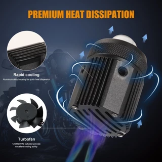 ไฟสปอร์ตไลท์ LED Mini Driving Light ไฟสองสี ขาว-เหลืองรุ่นมีไดเวอร์ 1คู่ มีพัดลมระบายความร้อนในตัว