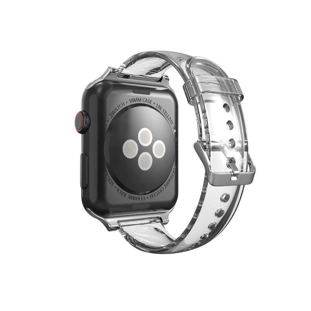 Hengchuang สายนาฬิกาข้อมือ แบบใส สําหรับ Apple Watch iwatch 22 มม.