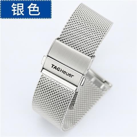 สายนาฬิกาข้อมือ สเตนเลส ตาข่าย สําหรับ Tag Heuer Carrera Aquarac Monaco F1 12 14 16 17 18 19 20 21 22 มม.
