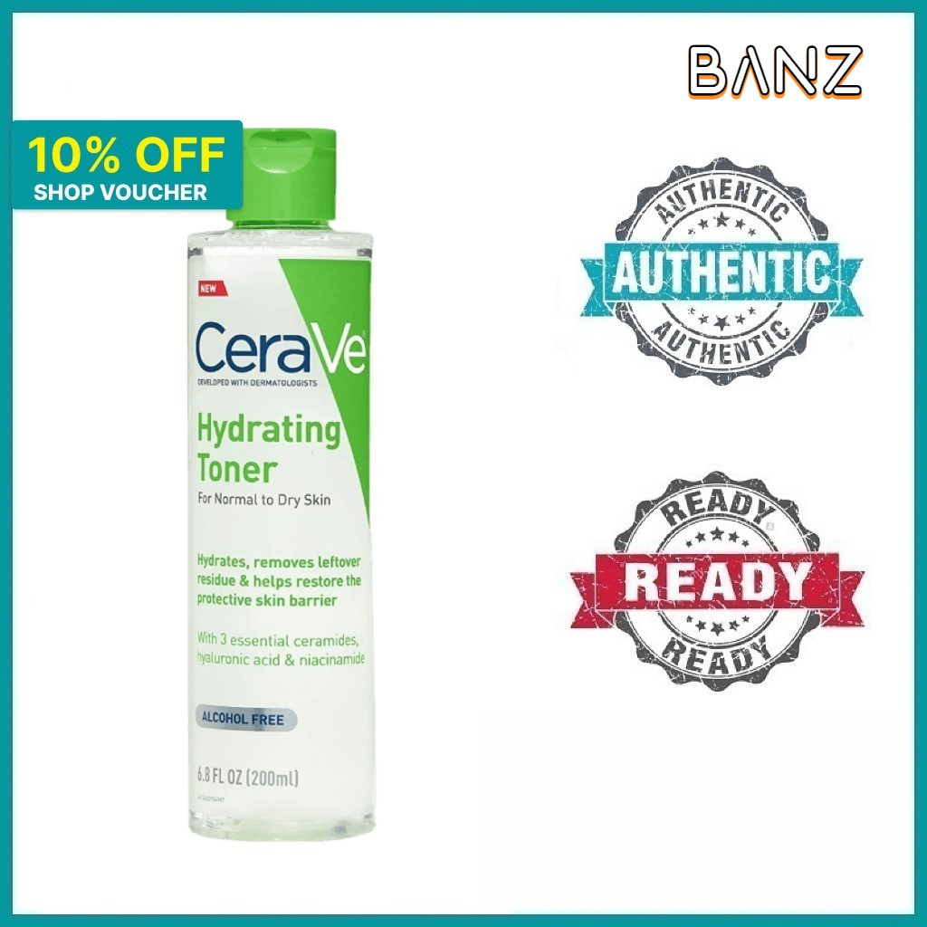 Cerave Moisturizing Facial Toner พร้อมกรดไฮยาลูโรนิกและไนอาซินาไมด์ 200มล