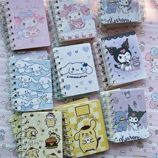 บัญชีแยกประเภทขนาดเล ็ กหนา Kuromi Cinnamoroll Cute Coil Book Small Notepad