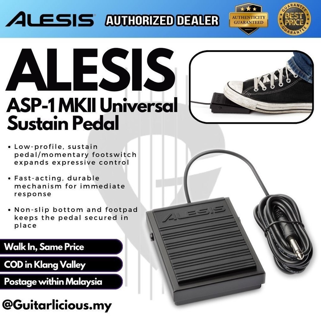 Alesis ASP-1 MKII แป้นเหยียบเปียโนดิจิทัล สําหรับคีย์บอร์ด เปียโนดิจิตอล ( ASP1 ASP 1 )
