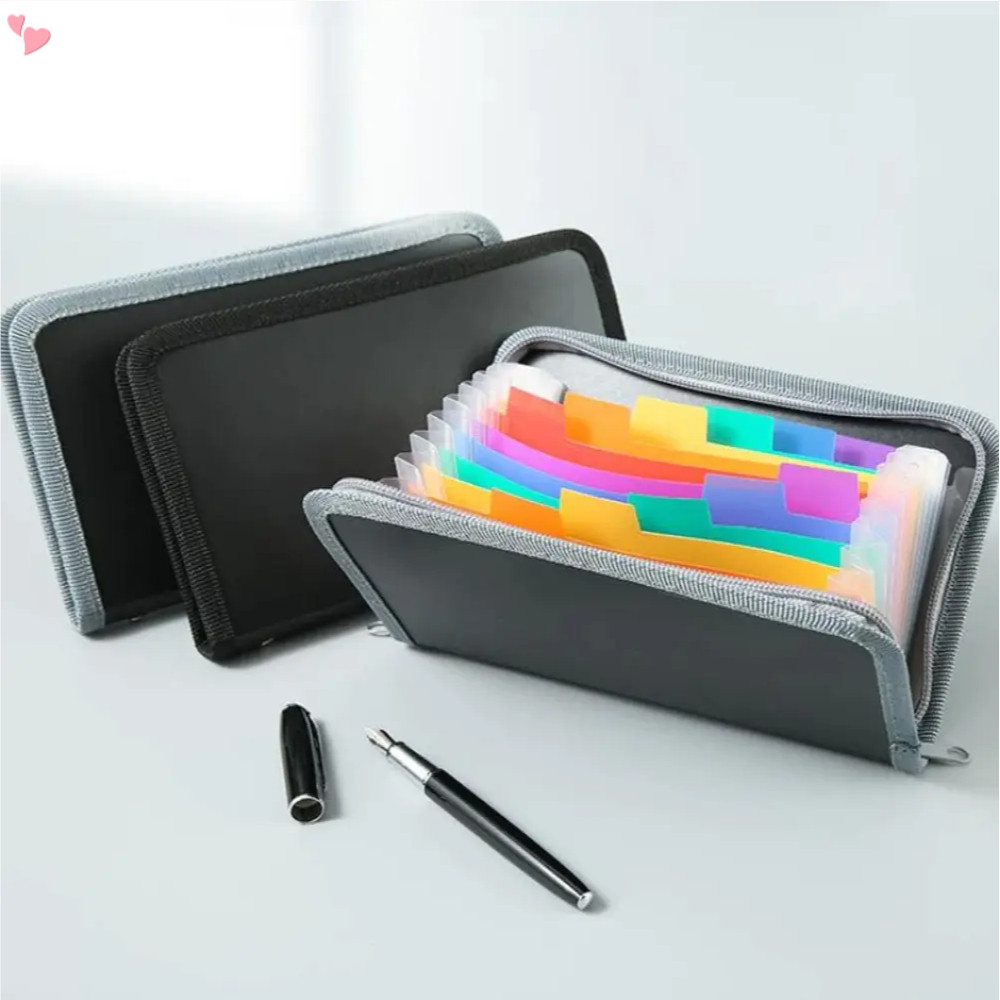 ขยายแฟ ้ มโฟลเดอร ์ 13 กระเป ๋ าเอกสาร Organizer พร ้ อมซิป A6 ขนาดตัวอักษรแบบพกพา Accordion ขยายแฟ ้ มโฟลเดอร ์ สําหรับ Home Office โรงเรียนอุปกรณ ์