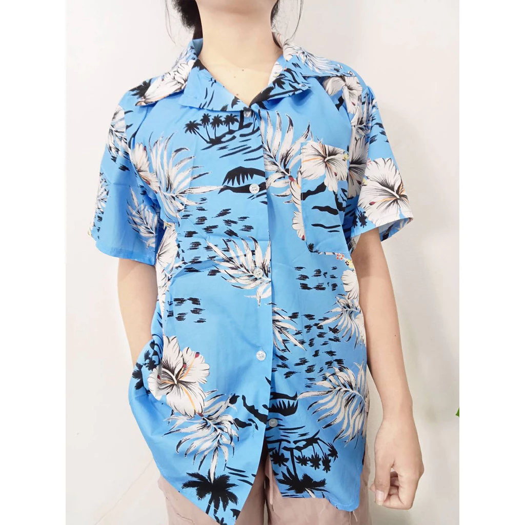 เสื้อคอปกแขนสั้นผู้หญิง ลายดอกไม้ วินเทจ thumbnail 4