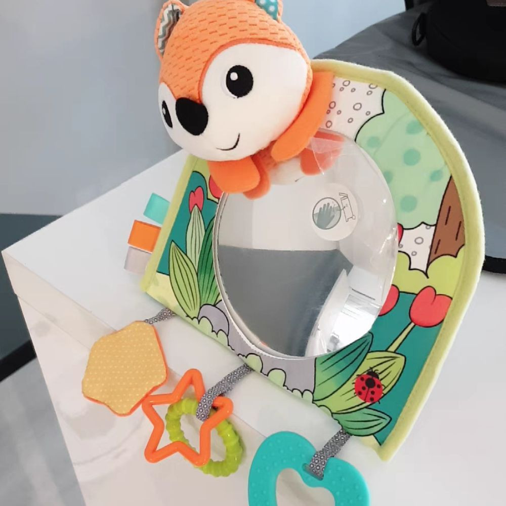 JEROMYBF ที่นั่งนิรภัย Headrest Rearview, โพลีเอสเตอร์กระจกนูนกระจกรถเด็ก,น่ารักมุมมองความปลอดภัย Early Education HD ด้านหลัง Ward รถเด็กเด็ก - รูปที่ 3