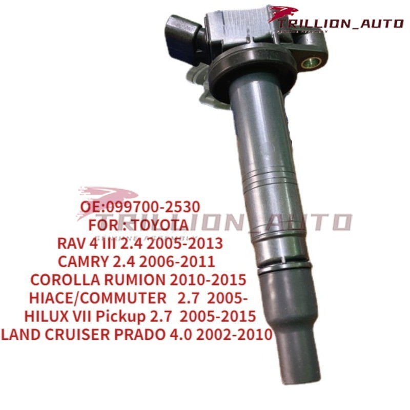 หัวเทียนคอยล์จุดระเบิด Denso 099700-2530 สําหรับ TOYOTA CAMRY COROLLA HIACE LAND HILUX RAV 4