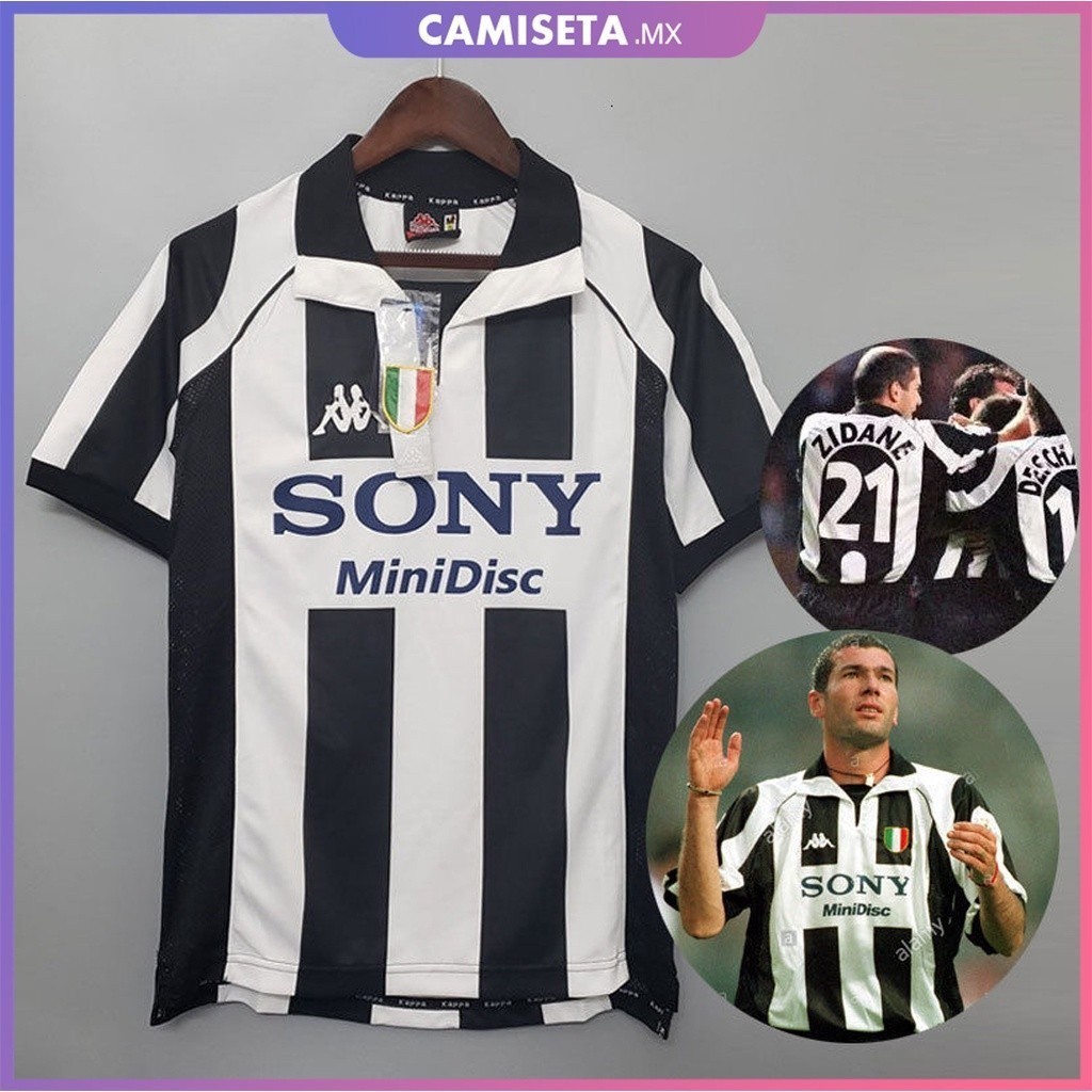 เสื้อกีฬาแขนสั้น ลายทีมชาติฟุตบอล Jumper Juventus 1997 1998 ชุดเยือน สไตล์เรโทร