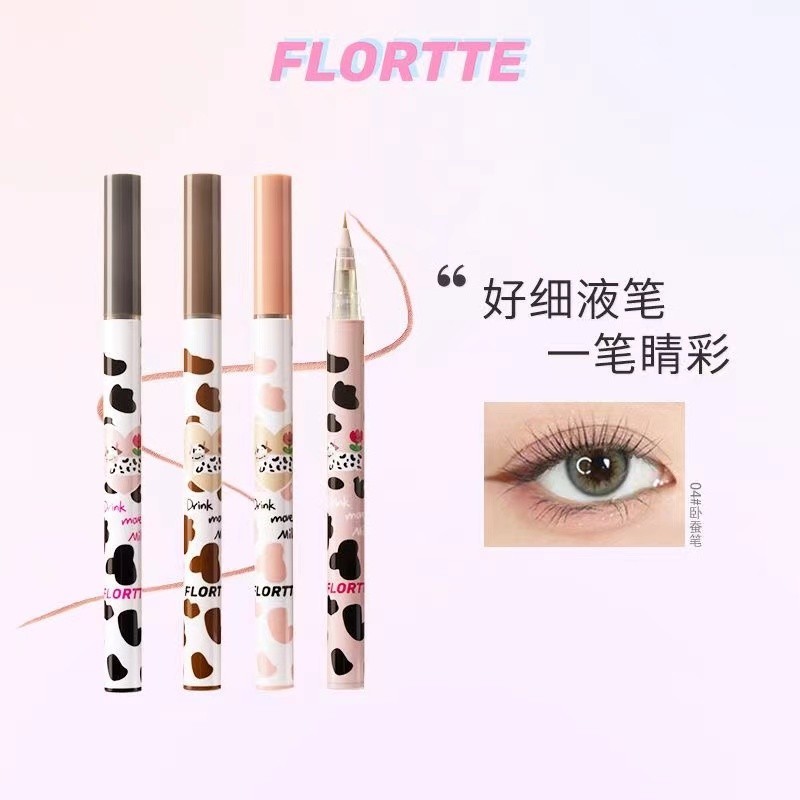 Flortte อายไลเนอร์ ปากกาเจล สีน้ําตาล ติดทนนาน