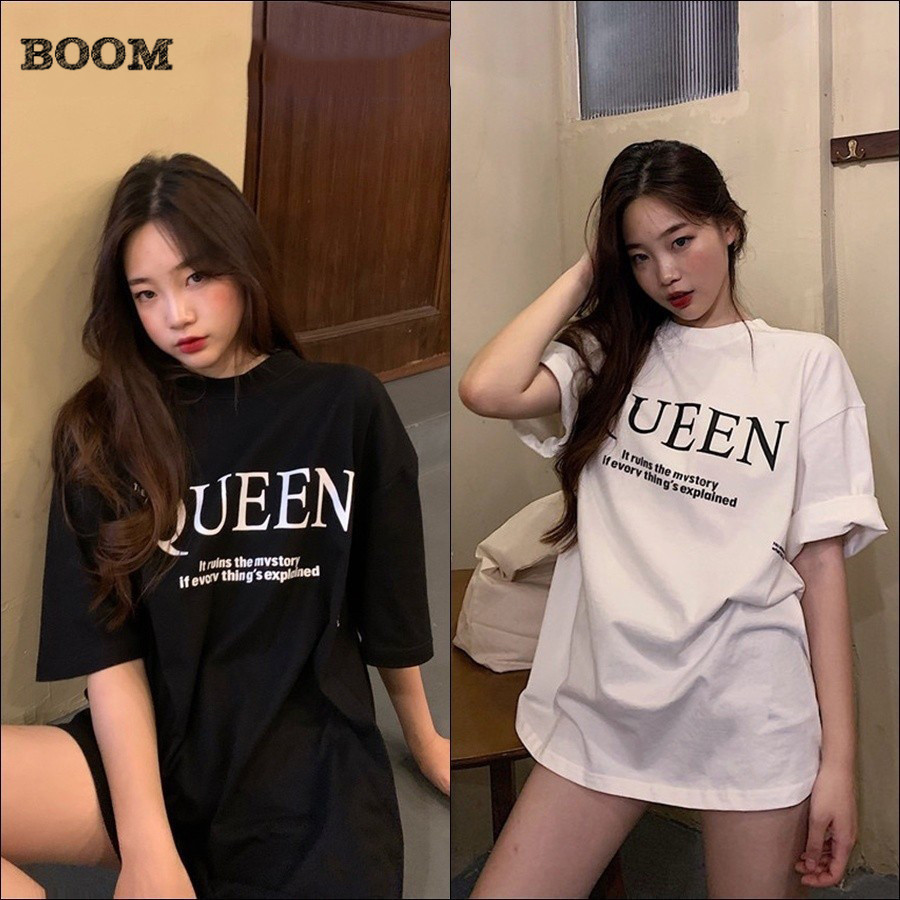 เสื้อยืด Oversize ผ้าCotton 100% แฟชั่นสไตล์เกาหลี T-Shirt โอเวอร์ไซส์ สกรีนลายสวยงาม พร้อมส่ง