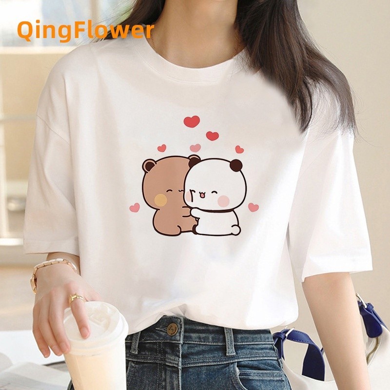 เสื้อยืด พิมพ์ลายกราฟฟิค Bubu Dudu สไตล์ญี่ปุ่น วินเทจ สําหรับผู้หญิง