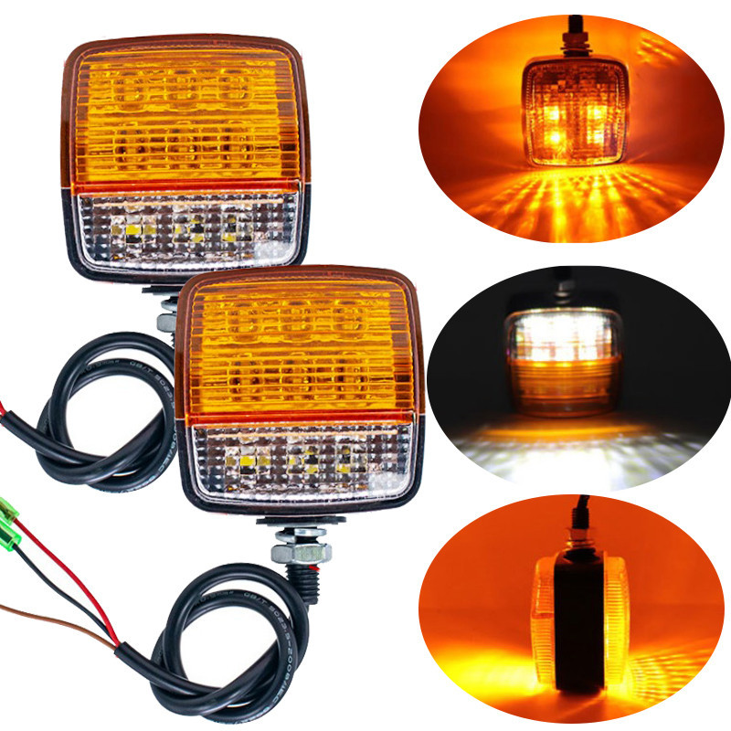 ไฟเลี้ยว LED 12v-80v สีเหลืองอําพัน สําหรับรถจักรยานยนต์ รถบรรทุก รถพ่วง