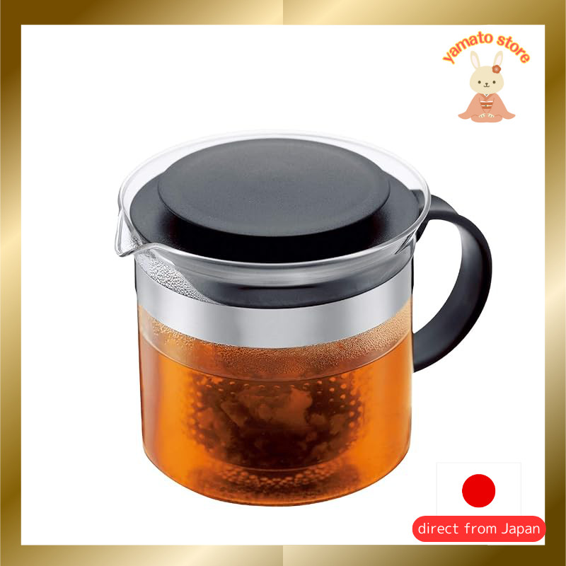 BODUM BISTRO NOUVEAU Tea Pot and Maker - Available in 1000ml and 1500ml, Black, Compatible with All 