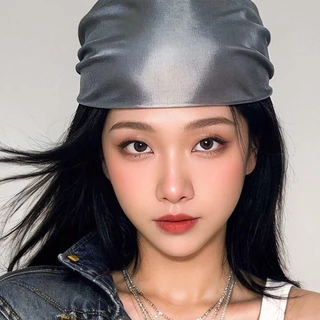 [แฟชั่น]American Y2k Wild Headscarf-แฟชั่นPunkคอKerchief-Hip Hopหัวผ้าพันคอ-Retro Silver Small Square-ประณีตHeadbandsอุปกรณ์เสริม-Headbands