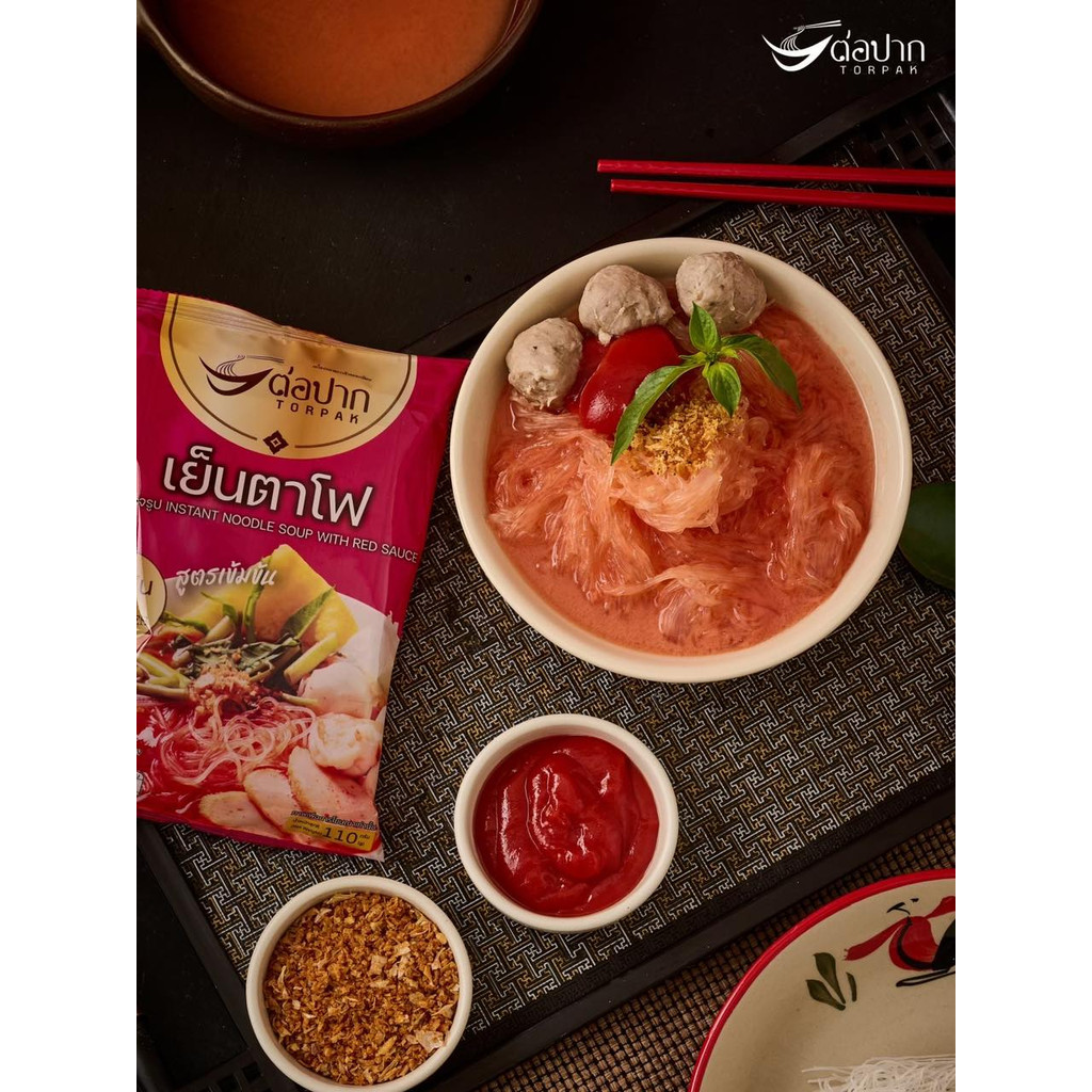 TORPAK ต่อปาก ก๋วยเตี๋ยวเย็นตาโฟกึ่งสำเร็จรูป [ วุ้นเส้น ] เส้นเหนียวนุ่ม น้ำซุปเข้มข้น อิสลามทานได้ - รูปที่ 5