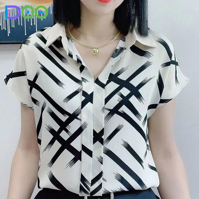 เสื้อชีฟองผู้หญิง เสื้อแฟชั่นอารมณ์หลวม