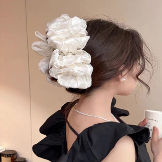 2025 Multi-Layer Bubble Bow Grab Clip เกาหลีเส้นด้ายดอกไม้ผมคว้า