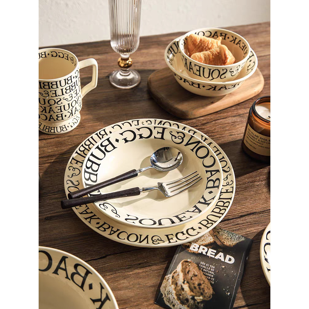 ถ้วย จาน ชาม Pasto เซรามิก หรูหราสไตล์ฝรั่งเศส - รูปที่ 4