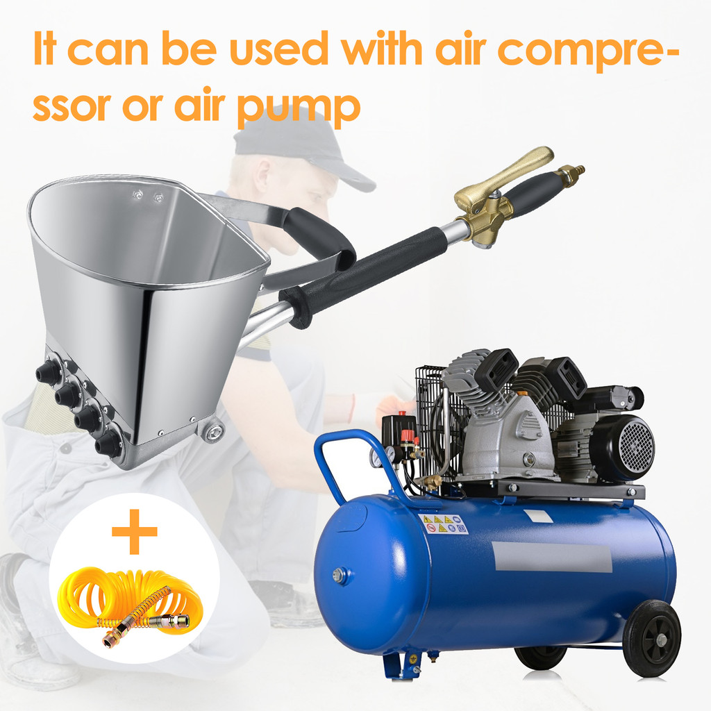 ถูกที่สุด Cement Mortar Spray Gun 77cm Without Lid With 4 X 7mm + 4 X 11mm Nozzles