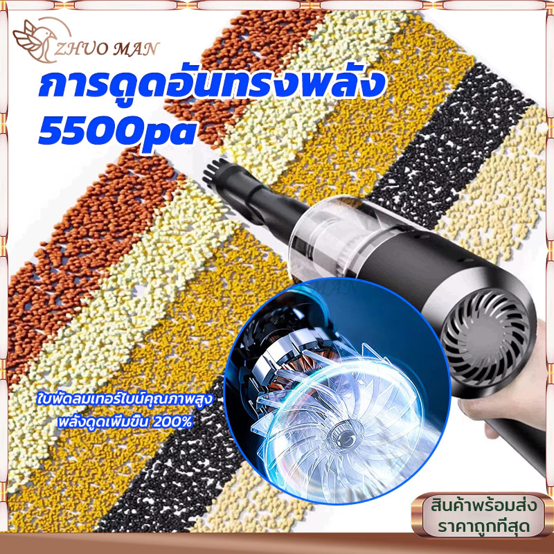 เครื่องดูดฝุ่นไร้สายพกพา สำหรับรถยนต์และบ้าน thumbnail 7