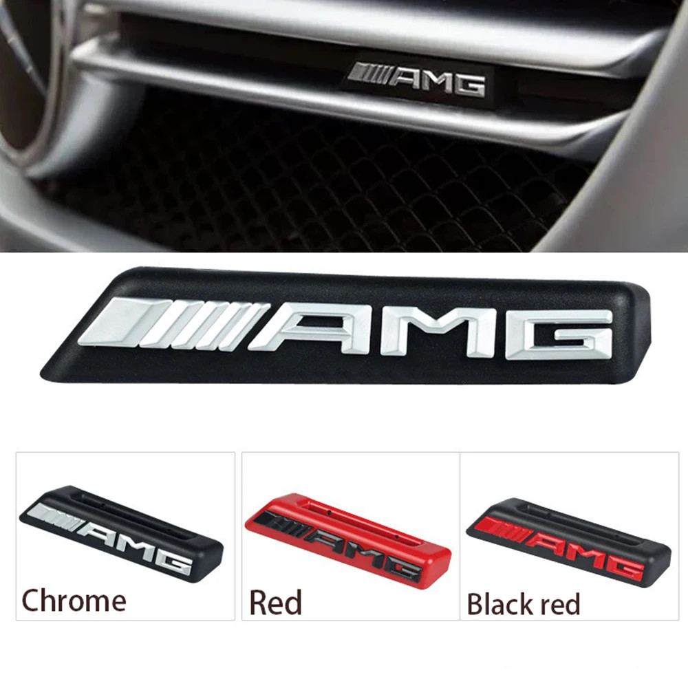 รถด้านหน้าย่าง AMG Badge สติกเกอร์สัญลักษณ์สําหรับ Mercedes Benz W212 W213 W202 W211 W176 W210 W205 Gla Glc Cls Glk อุปกรณ์เสริม