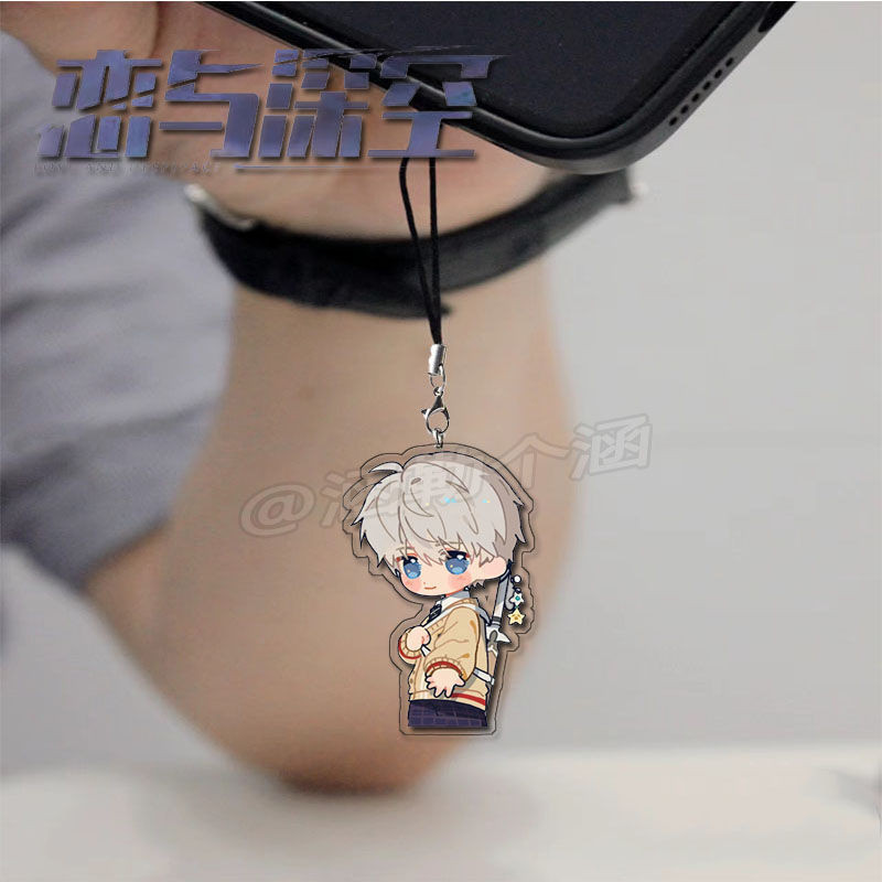 สร้อยคอโทรศัพท์มือถือน่ารักอวกาศลึกสุดความรักและอวกาศ Xavier Zayne Rafayel Silนัส อะคริลิค nlp