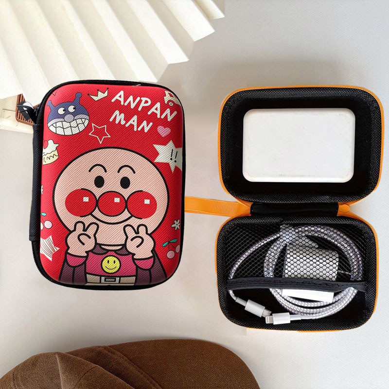 แกดเจ็ตดิจิตอลอิเล็กทรอนิกส์อันปังแมนน่ารักและกระเป๋าเก็บของ ยูเอสบี มัลติฟังก์ชั่นความจุขนาดใหญ่อุปกรณ์เสริมที่เก็บสายเคเบิล
