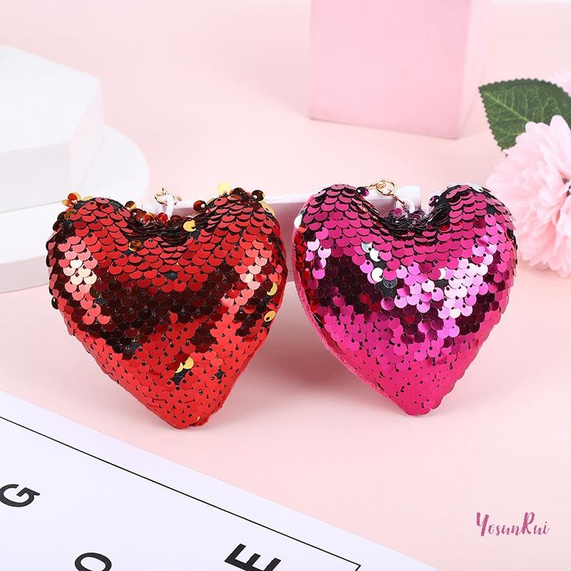 Yosunrui] สร้างสรรค์น่ารักที่มีสีสันตุ๊กตาพีชหัวใจพวงกุญแจกระเป๋าจี้ Charms อุปกรณ์เสริมกุญแจรถ Trinket สําหรับสาวแฟชั่นพวงกุญแจใหม่ - รูปที่ 4