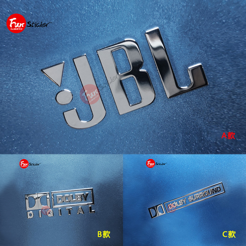 สติ๊กเกอร์ รูปแบบใหม่ JBL Dolby Surround Audio Speaker Computer Case LOGO LOGO สติ๊กเกอร์โลหะ Car Ho