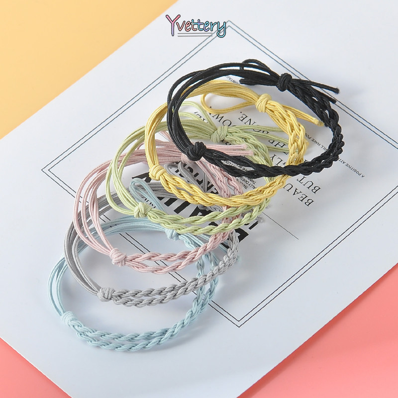 COD-เครื่องประดับผมระดับไฮเอนด์ผู้หญิงครึ่งถักโบว์ผมเชือกยางหางม้าร้านค้าไทย