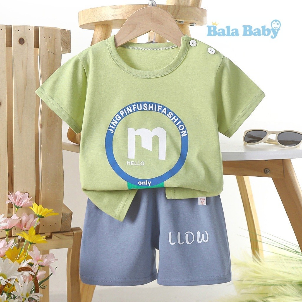 เสื้อผ้าเด็ก ชุดเซทเสื้อแขนสั้น+กางเกงขาสั้น ชุดเด็กลายการ์ตูน น่ารักๆ ผ้าcotton DXT38 - รูปที่ 3