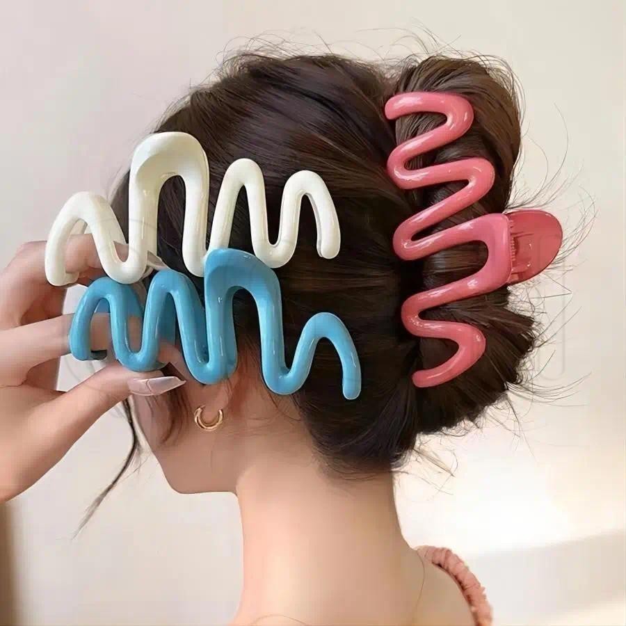 กิ๊บติดผมหางม้าอะคริลิค สีสันสดใส - ปิ่นปักผมหางม้า - กิ๊บติดผมโดปามีน - กิ๊บติดผม ทรงไม่สม่ําเสมอ - กิ๊บติดผมด้านหลัง - กิ๊บติดผม สําหรับผู้หญิง