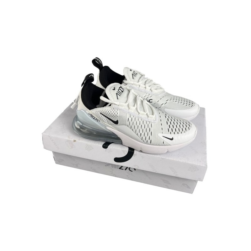 【Special Offer】Nike AirMax270 สีดำ 100% แบรนด์เดิมลำลองวิ่ง, 【กล่องฟรี】 รองเท้า light