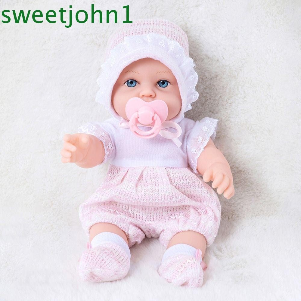 Sweetjohn ตุ๊กตาเด็กทารกเสมือนจริง ซิลิโคนนิ่ม ขนาดเล็ก 30 ซม.