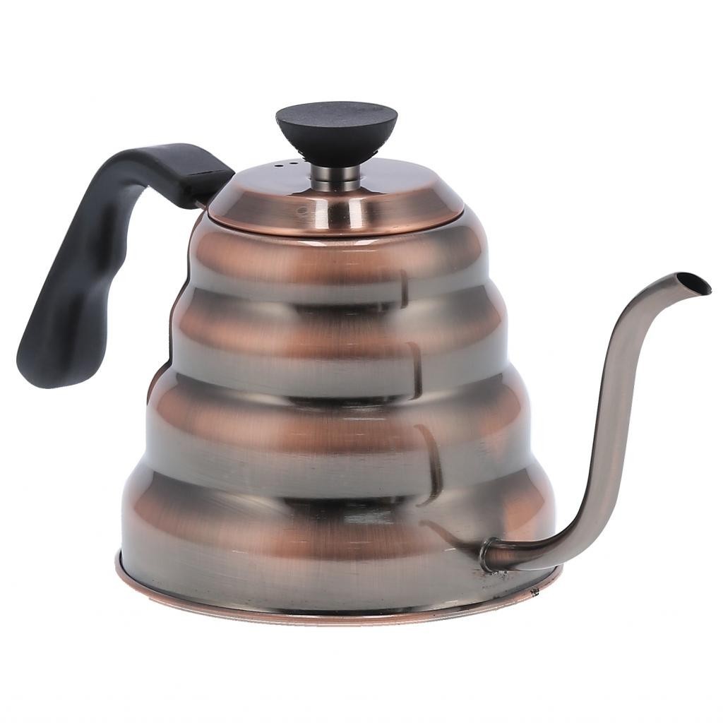 Pour Over Coffee Kettle Bronze Color Gooseneck Pot Seamless Stainless