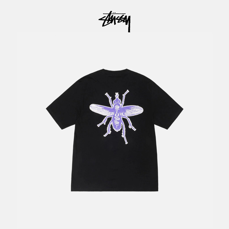 ใหม่ เสื้อยืดแขนสั้น พิมพ์ลายแมลง โมโนแกรม สําหรับทุกเพศ