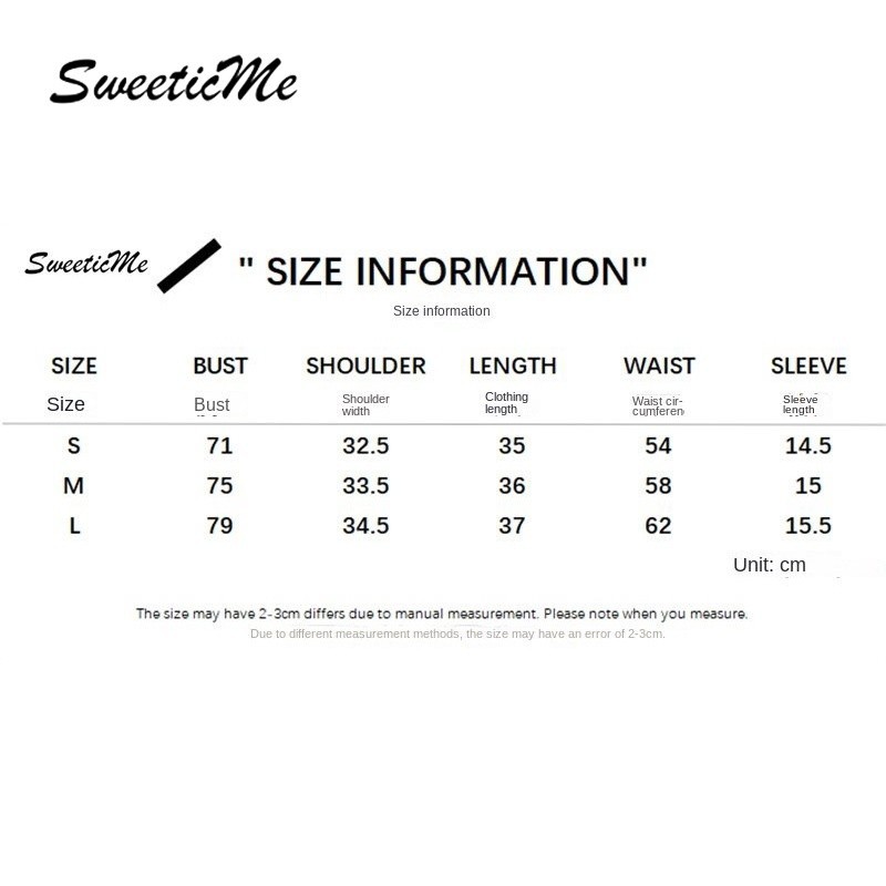 SweeticMe ผู้หญิงใหม่ลําลองแฟชั่นสีทึบเปิดลงคอปกแขนสั้น Crop Streetwear เสื้อยืด ราคา ถูกที่สุด ดีลบีเคเค แกลเลอรีภาพที่ 3