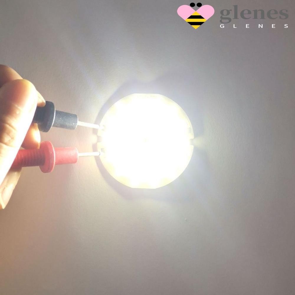 Glenes ชิป COB DC 3V 4V 1 ชิ้น หลอดไฟ LED ทรงกลม อบอุ่น เย็น แดง น้ําเงิน COB
