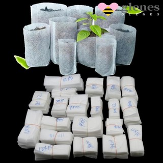Glenes ถุงผ้า ระบายอากาศ สําหรับปลูกต้นไม้ เพาะกล้า 100 ชิ้น