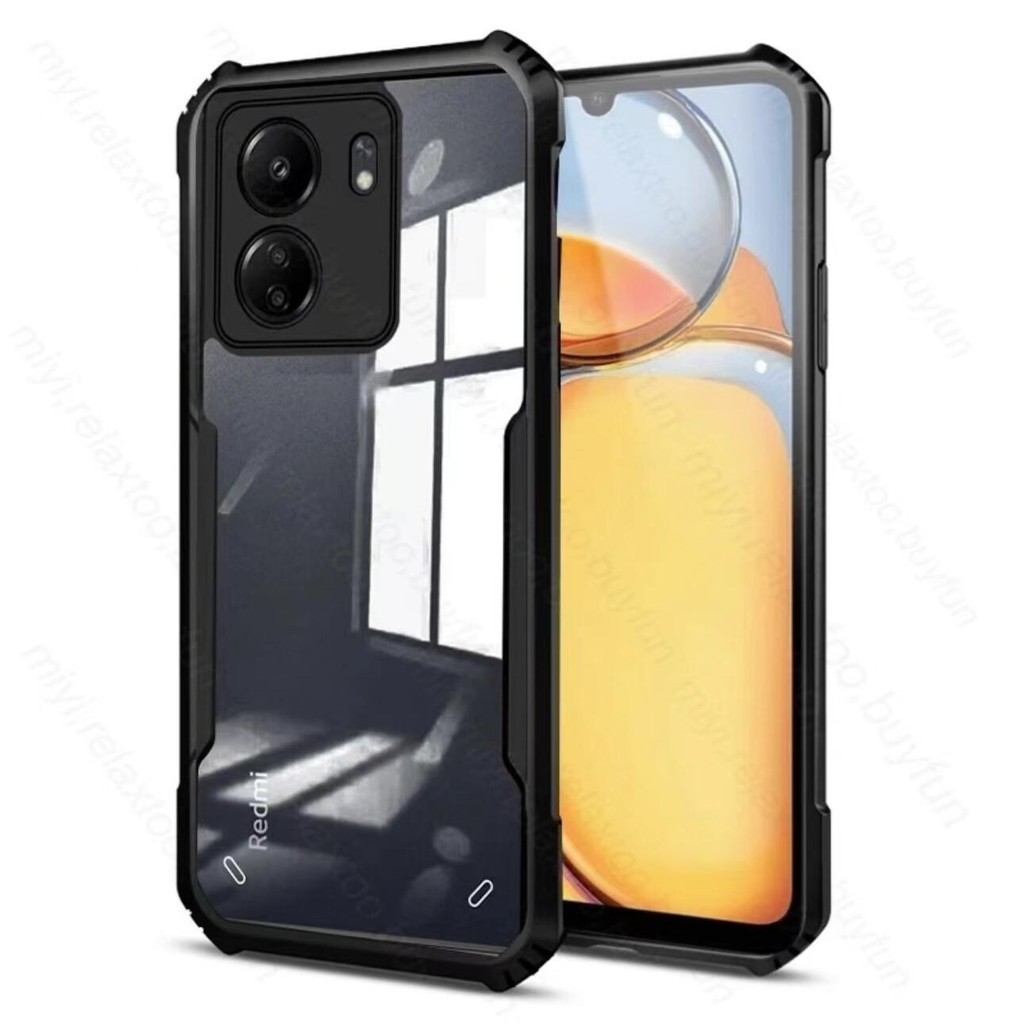เคส Poco C75 / C65 / C55 สำหรับโปโก้ ขอบดำหลังใส กันกระแทก นิ่ม TPU Case
