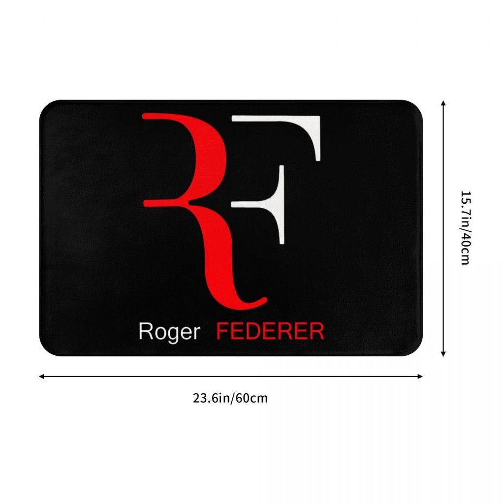 ใหม่ พร้อมส่ง พรมเช็ดเท้า ผ้าสักหลาด กันลื่น ดูดซับน้ําได้ดี ลาย Roger Federer (1) 16x24 นิ้ว สําหรับห้องน้ํา ห้องนั่งเล่น โซฟา ห้องนอน โต๊ะกาแฟ