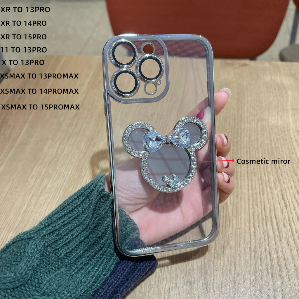 เคสโทรศัพท์มือถือแบบใส หรูหรา สําหรับ XR Like 13Pro X To 13Pro XR Like 14 pro 11 Like 13 pro XR To 1