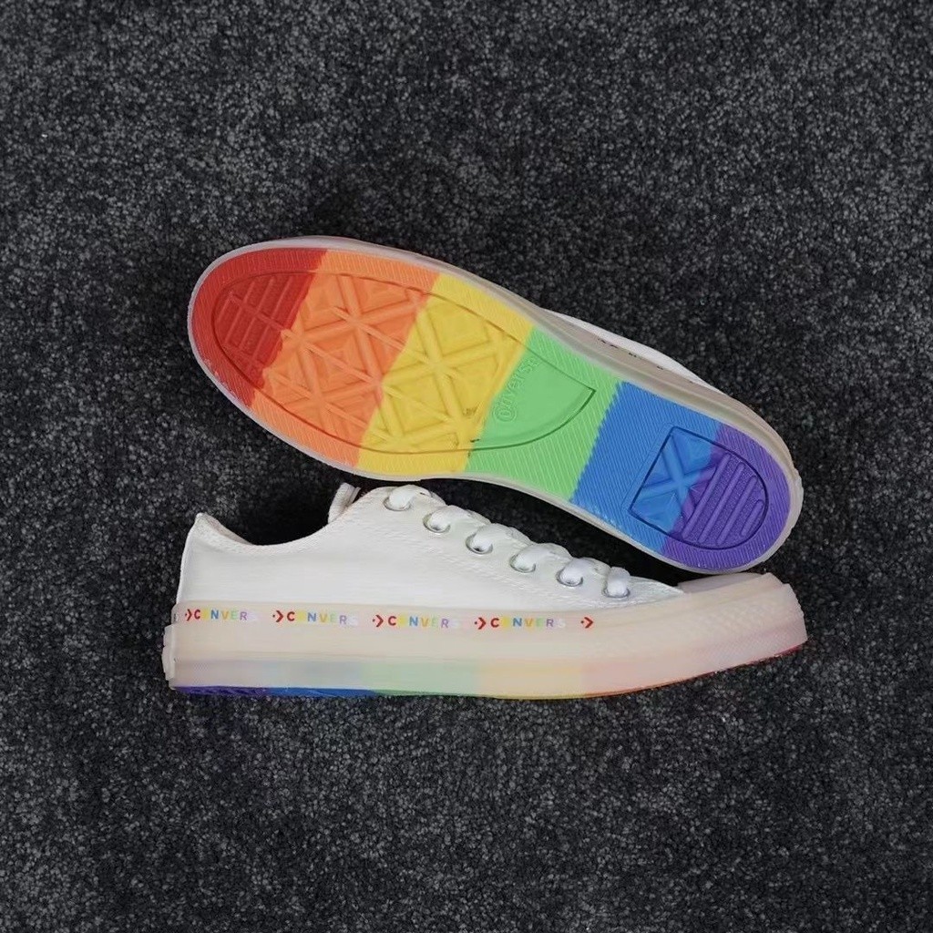 Converse Chuck 70 Summer Breathable Canvas Shoes Rainbow Jelly Transparent Sole Women's Shoes Class