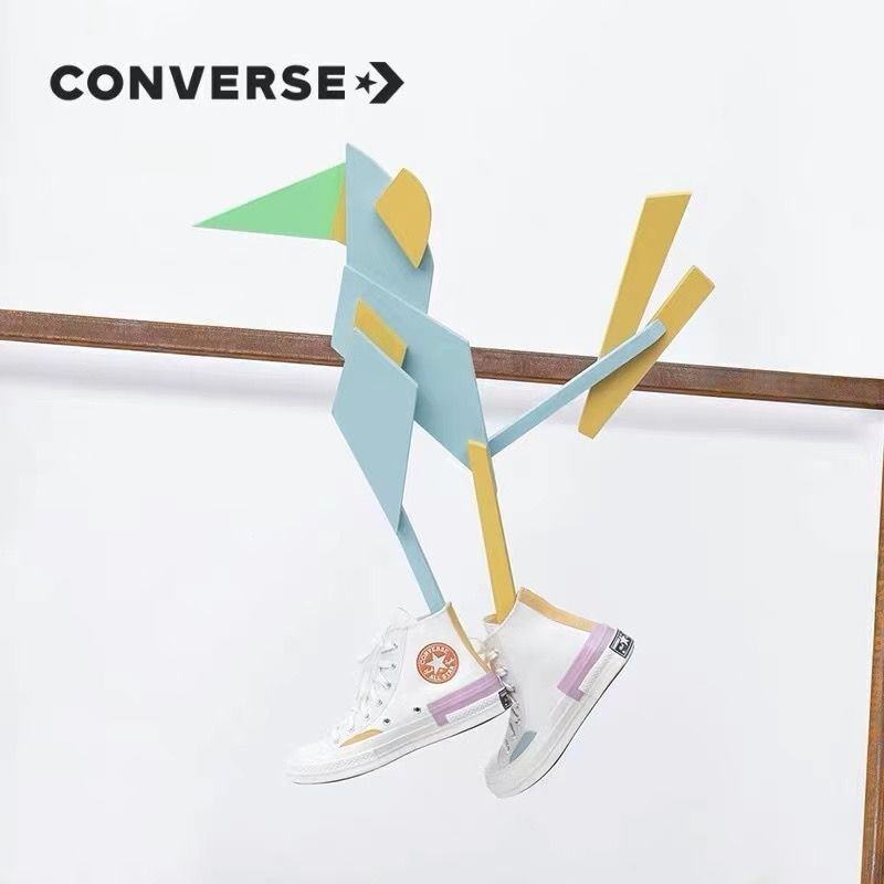 Converse Chuck 70s รองเท้าผ้าใบของแท้ดั้งเดิมเชือกผูกรองเท้ารองเท้าผ้าใบนักเรียนยาง Sole Unisex  รอ