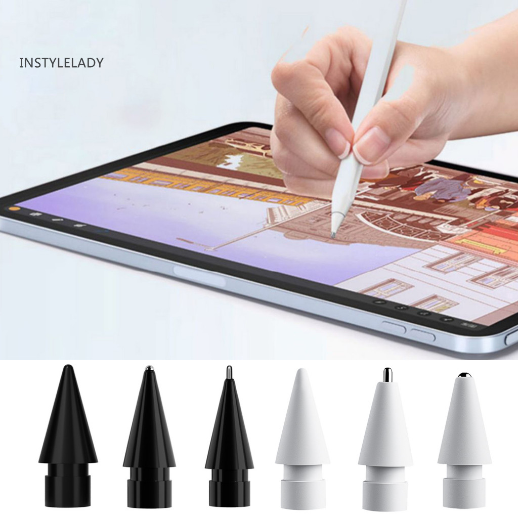 Instylelady ปลายปากกาแท็บเล็ต กันลื่น ทนต่อการสึกหรอ แบบเปลี่ยน สําหรับ Apple Pencil 1st 2nd