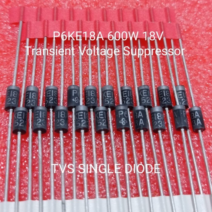 P6KE18A TVS ไดโอดเดี่ยว 600w 18V อะไหล่ส่วนประกอบไฟฟ้า