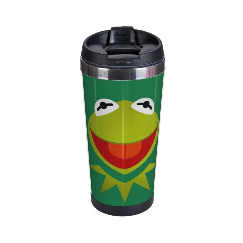 Kermit The Frog แก้วกาแฟสุญญากาศ สเตนเลส มีฉนวนกันความร้อน สําหรับพกพา เดินทาง สํานักงาน