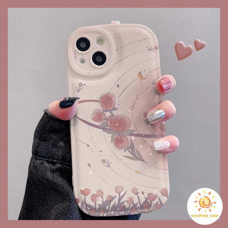 [ส่วนลด] Rose Planet น้อยเคสโทรศัพท์เบาะอากาศ เข้ากันได้กับiPhone X XR XS สูงสุด 14 13 12 11 Pro Max 6 7 8 Plus SE2020